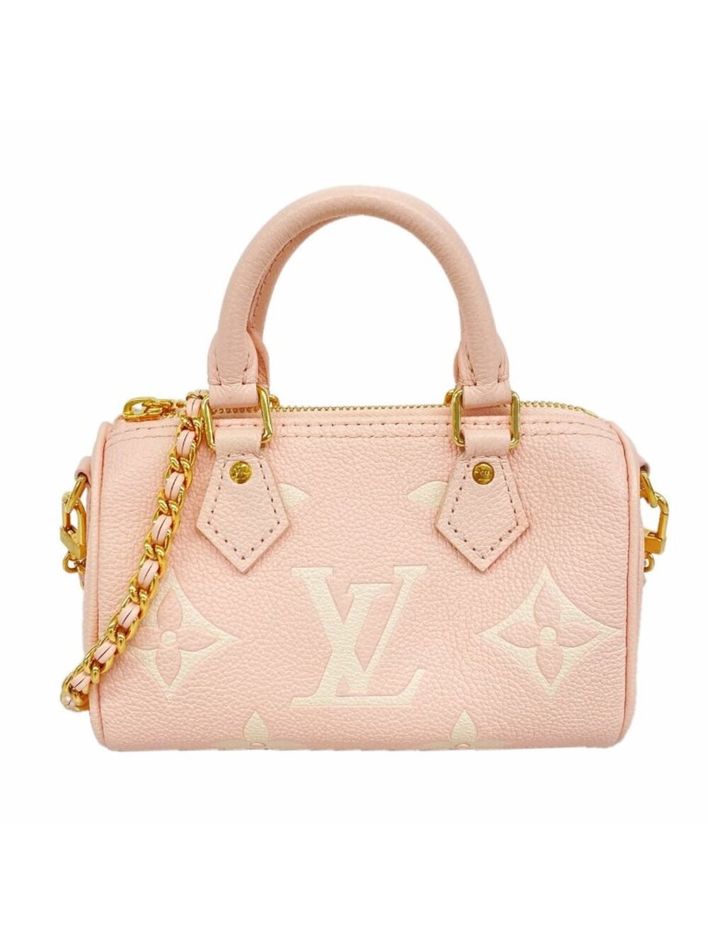 Louis Vuitton Handbag Monogram Empreinte Bicolor Nano Speedy Pink 2-Way Bag